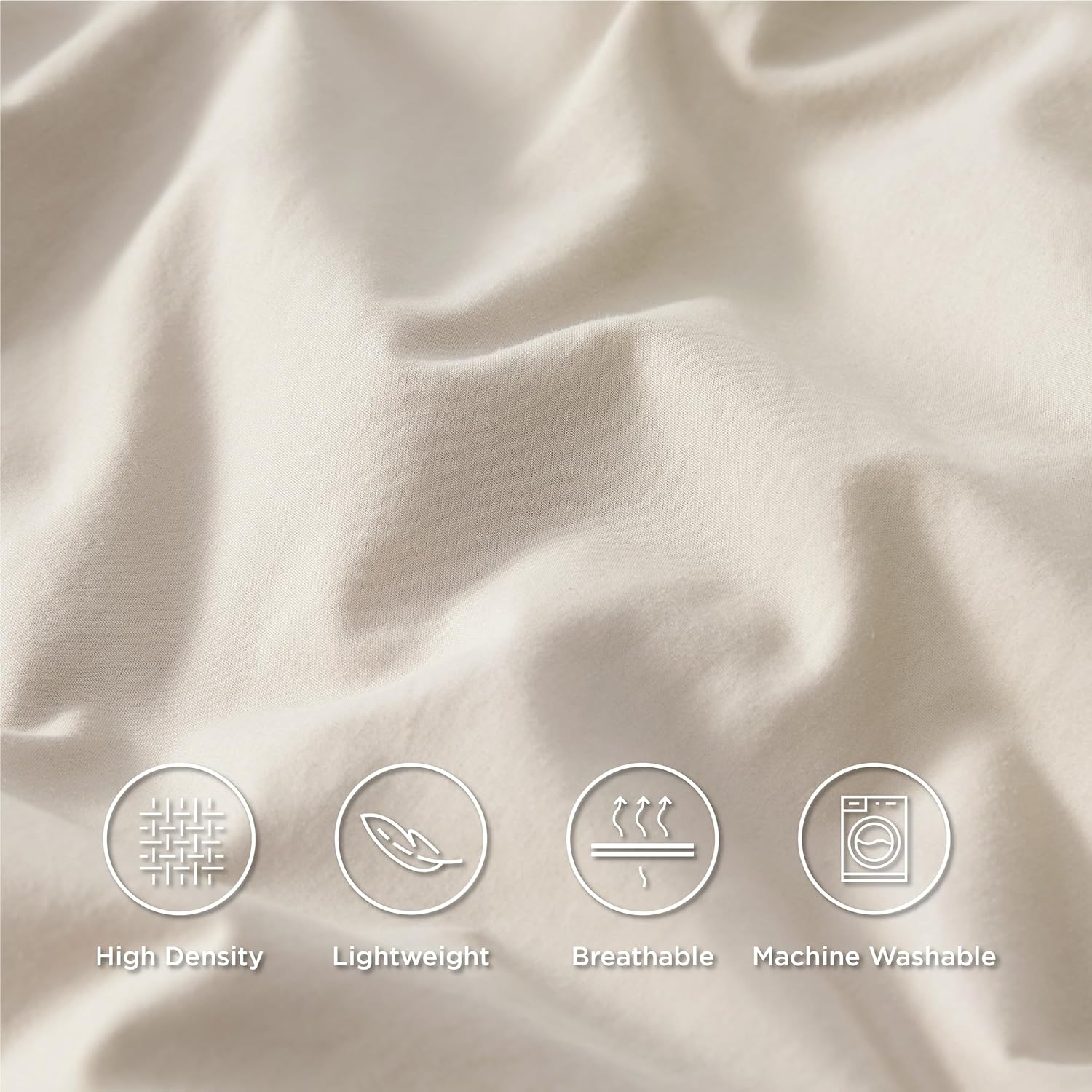 Solavo 100% Cotton Beige Bed Sheets