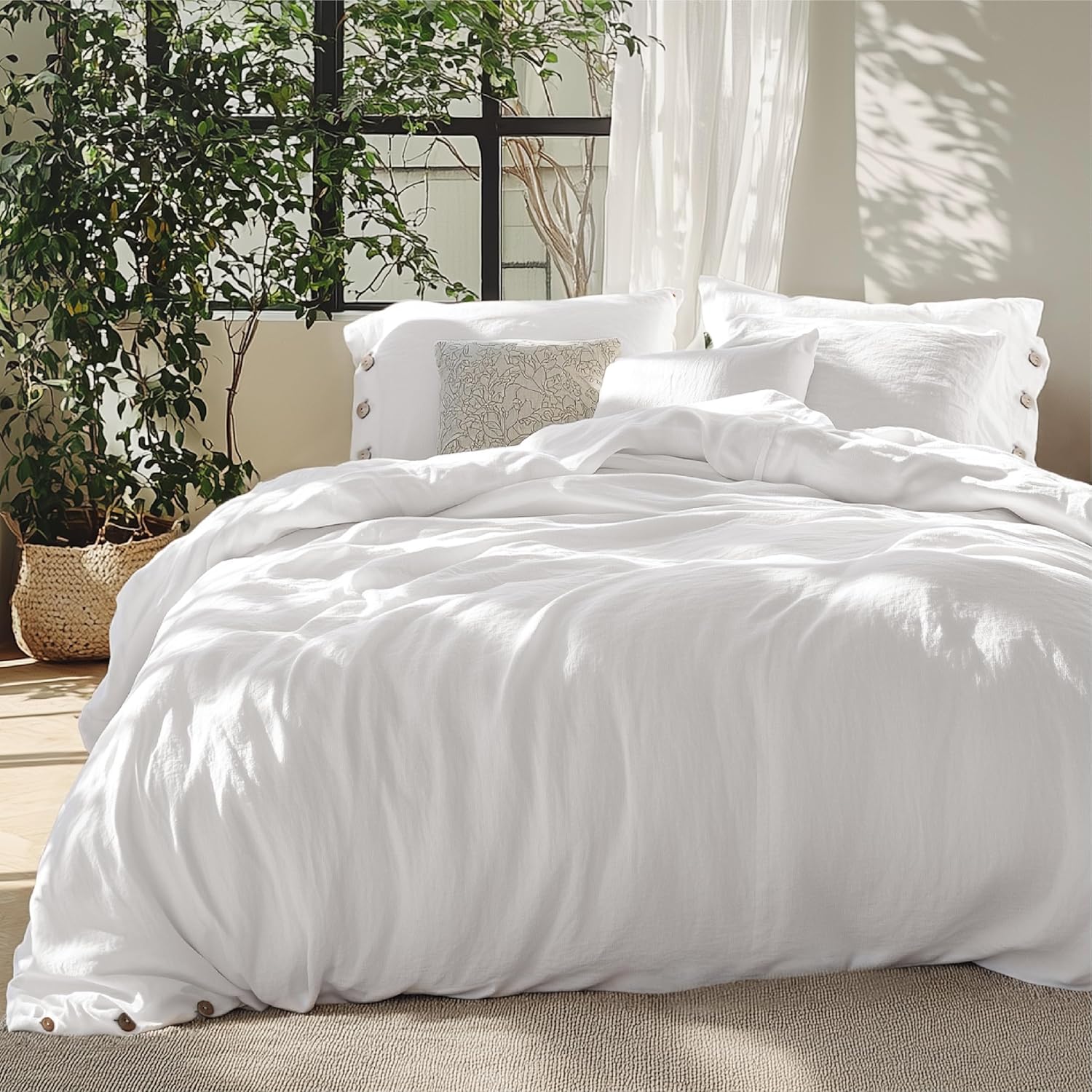 Soft & Breathable Linen-Cotton Blend Bedding