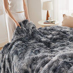 Solavo GentleSoft Sherpa fleece throw blanket folded