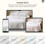 Solavo cooling duvet cover white queen size on bed