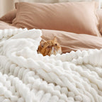Solavo plush microfiber blanket close-up texture